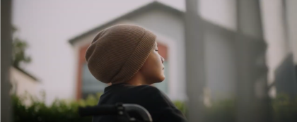 Child looking into the distance